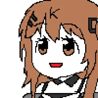 😐 8e3d6a5d アニメガール, ピクセルアート, かわいい, カートゥーン, カワイイ telegram sticker