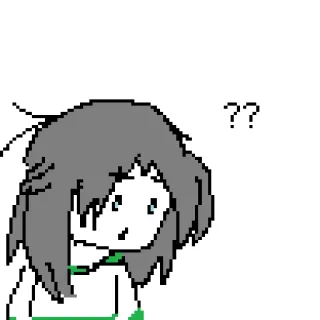 ❔ a07d97bb ?? 質問, 困惑, ピクセルアート, ステッカー, イラスト, キャラクター telegram sticker