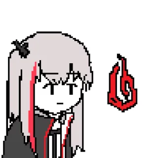 👿 beede98f アニメガール, ピクセルアート, 漫画, 女性キャラクター telegram sticker