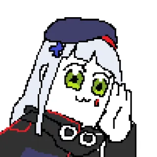 👂 d7150dc6 アニメ, ピクセルアート, キャラクター, 女の子 telegram sticker