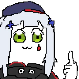 🖕 ef22a7df ピクセルアート, 中指, 侮辱的なジェスチャー, アニメスタイル telegram sticker