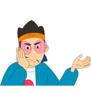 👺 5aee7783 cartoon, questioning, annoyed, confused, programmer whatsapp sticker