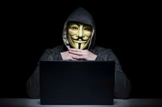 👨‍💻 d4721fc3 Guy Fawkes ẩn danh, hacker, mặt nạ, máy tính, internet telegram sticker