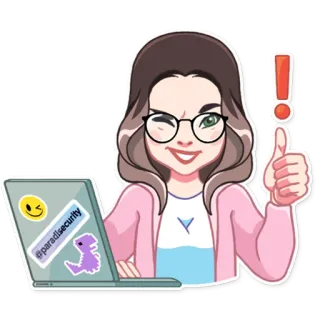 Hackerwoman @paradisecurity whatsapp stickers