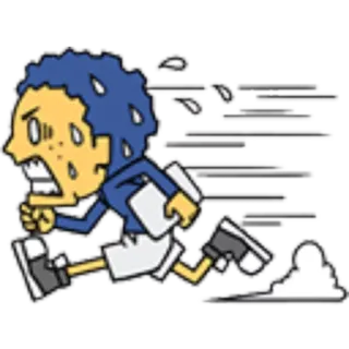 🏃 277efcce corrida, exercício, suor, desenho animado, pessoa, movimento telegram sticker