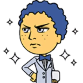 👬 c8d606cc desenho animado, personagem, roupa formal, sério, emoticon, adesivo telegram sticker