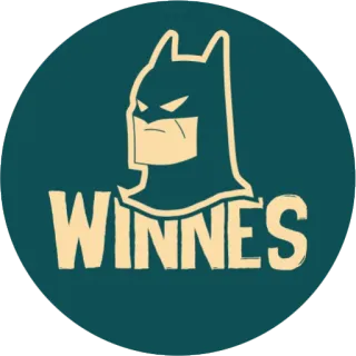 😬 221c0a58 Batman WINNE'S batman, logo, winnes, comics, super-héros, dessin animé telegram sticker