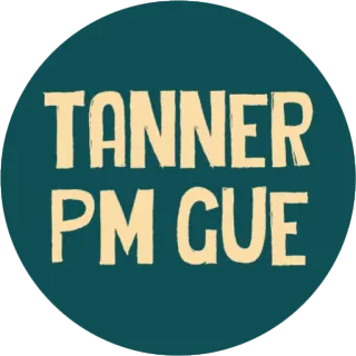 👺 754387ce TANNER PM GUE Nom, Personnalisé, Rond, Autocollant, Texte telegram sticker