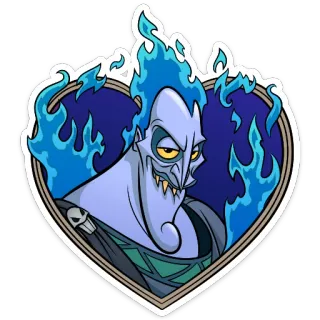 💙 43c7b785 Hades Hercules disney, méchant, feu, dessin animé, monde souterrain whatsapp sticker
