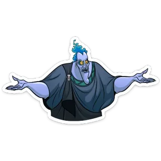 🤷 d1a449a0 Hades Hercules Disney, méchant, monde des enfers, dieu, Hercule whatsapp sticker