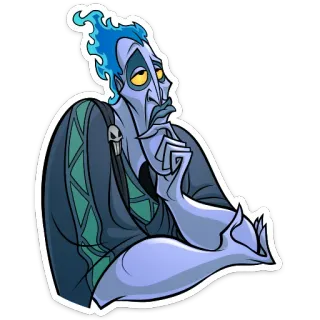 🤔 f67b4500 Hades Hercules disney, hades, dessin animé, méchant, monde souterrain, dieu whatsapp sticker