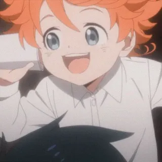 ⛓ 192b86a8 Emma The Promised Neverland Anime, Mädchen, Fröhlich, Süß, Manga, The Promised Neverland, Emma whatsapp sticker