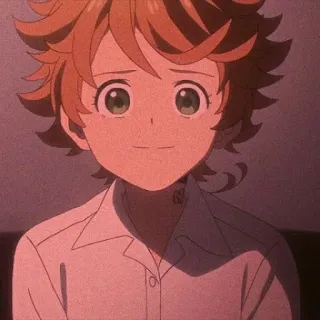 ⛓ 1bb21215 Emma The Promised Neverland Anime, Charakter, Mädchen, lächelnd, Emma, The Promised Neverland whatsapp sticker