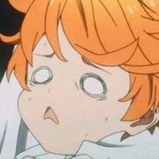 ⛓ 4fe5a195 Emma The Promised Neverland Anime, Emma, The Promised Neverland, geschockt, Cartoon whatsapp sticker