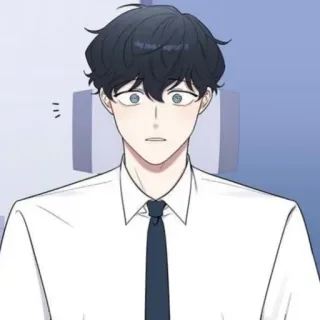 🦢 1fc88149 мужчина, аниме, корейский, костюм, в шоке, офис, вебтун telegram sticker