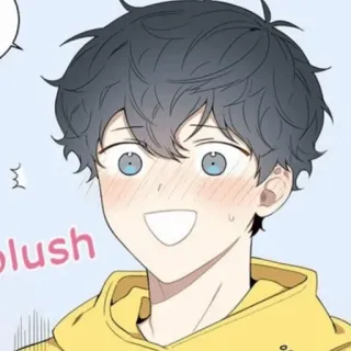 🦢 33d45e90 blush Аниме, Мультфильм, Манга, Персонаж, Улыбка, Румянец telegram sticker