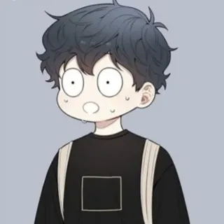 🦢 45ea0e6b Мультфильм, Аниме, Персонаж, В шоке, Выражение, Иллюстрация telegram sticker