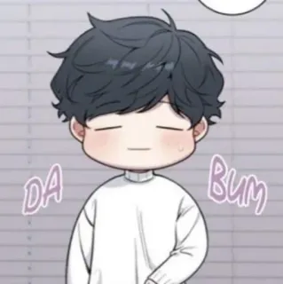 🦢 771c69f8 DA BUM милый, чиби, аниме, мультфильм, персонаж telegram sticker