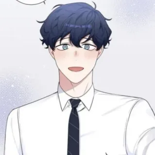 🦢 ca6a8dd9 Аниме, Манга, Персонаж, Портрет, Улыбается, Красивый telegram sticker