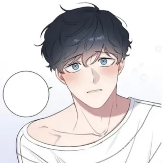 🦢 ea32731b мужчина, аниме, лицо, выражение лица, белая кожа, цифровое искусство telegram sticker