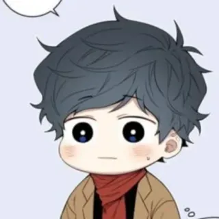 😶 0d0b7838 Anime, Cartone animato, Carino, Chibi, Personaggio, Uomo, Illustrazione whatsapp sticker