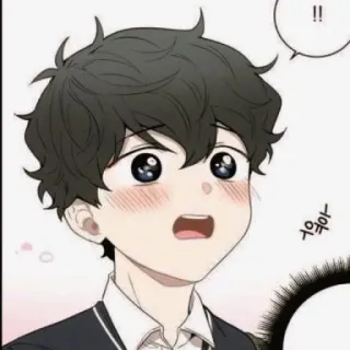 🤩 1b08b6b2 !! 읏 Anime, Carino, Rossore, Ragazzo whatsapp sticker