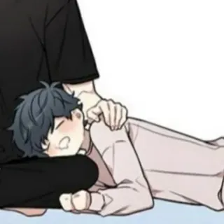 😴 69de4f53 Anime, Chibi, Sdraiato, Carino, Assonnato whatsapp sticker