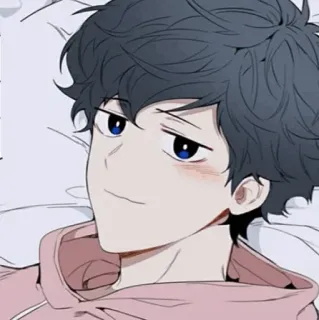 🙂 d3656aaa anime, uomo, cartone animato, ritratto, personaggio, illustrazione whatsapp sticker