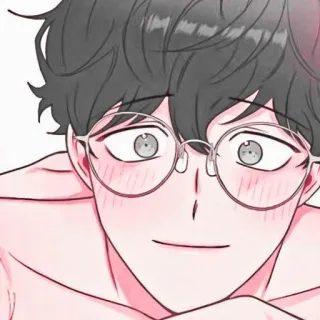 🐇 2306e8fc anime style, cute, glasses, boy, portrait telegram sticker