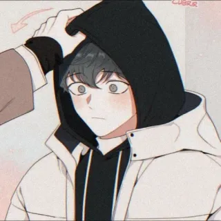 ✨ 05f5acbf Anime, Kartun, Hoodie, Imut, Memerah, Orang telegram sticker