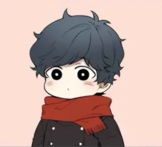 ✨ 9d9d8c49 kartun, anak laki-laki, imut, syal, anime, karakter, musim dingin telegram sticker