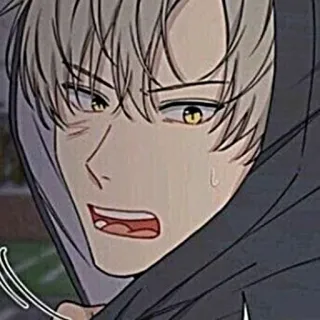 🧸 01d7fe88 动漫, 漫画, 连帽衫, 角色, 生气, 肖像 telegram sticker