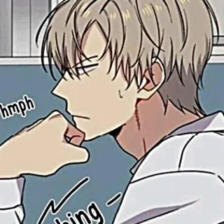 🧸 4cf9d09d hmph 动漫, 男人, 思考, 哼 telegram sticker