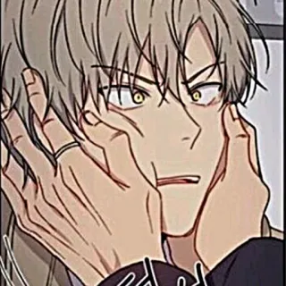 🧸 67b8d50a 男人, 脸, 肖像, 网络漫画, 卡通 telegram sticker