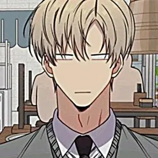 🧸 838e0698 动漫, 漫画, 角色, 韩漫, 金发, 面无表情 telegram sticker