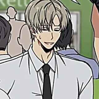 🧸 93b1c977 动漫, 漫画, 男人, 商务, 领带, 办公室, 卡通 telegram sticker