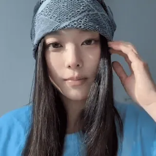 🎐 be987bae mulher, retrato, lenço, asiática, menina, beleza, moda telegram sticker