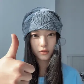 🎐 f9dad13a mulher, menina, polegar para cima, aprovação, positivo, retrato telegram sticker