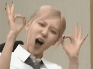 👌 100ed85e woman, funny face, meme, okay gesture, portrait telegram sticker