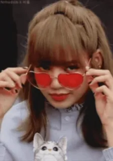 😏 4b59b08e woman, heart glasses, cat, cute, pose, selfie telegram sticker