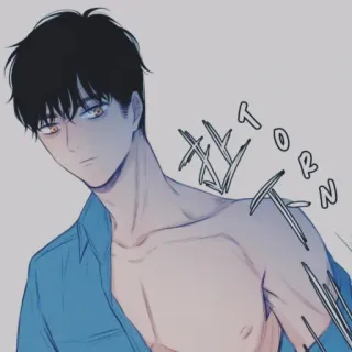 ➿ 6864a553 TORN Аниме, Манга, Портрет, Иллюстрация, Персонаж, Мужской telegram sticker