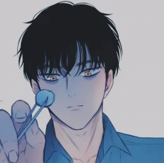 🐾 c04fdd08 мужчина, аниме, манга, персонаж, ватная палочка, пинцет telegram sticker