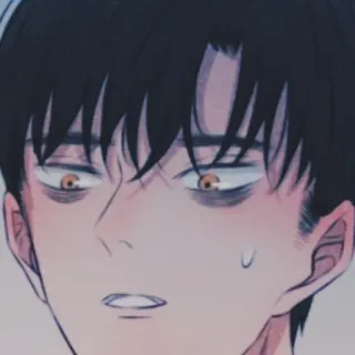 ✖ cf6cbdfc Аниме, Манга, Персонаж, Обеспокоенный, Человек telegram sticker