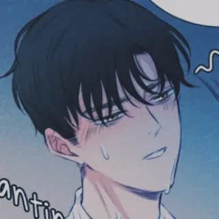 ➿ db4aca40 antin мужчина, пот, искусство, мультфильм, иллюстрация telegram sticker