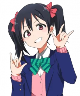 😁 10526647 Nico Yazawa Love Live! animé, mignon, idol, personnage, nico nico nii telegram sticker