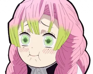 🤭 1d3e04a5 Mitsuri Kanroji Demon Slayer Anime, Demon Slayer, Mitsuri Kanroji, Mignon, Chibi telegram sticker
