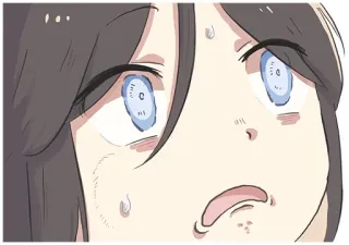 😰 24589453 animé, inquiet, nerveux, dessin animé, effrayé, visage telegram sticker