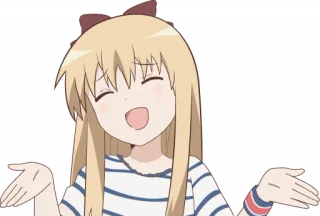 😊 4a46b975 Anime, Dessin animé, Fille, Haussement d'épaules, Mignon telegram sticker