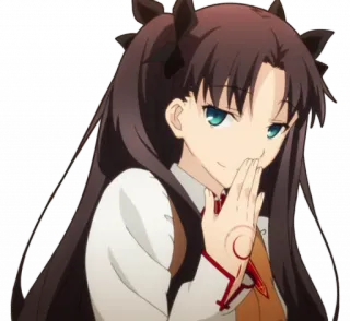 🤭 87f5e661 Rin Tohsaka Fate/stay night Anime, Manga, Fille, Personnage, Tsundere telegram sticker