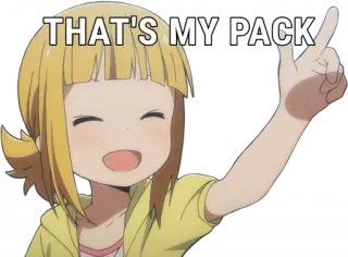 🙃 ad63fa5f THAT'S MY PACK Anime, Fille, Montrer du doigt, Mignon telegram sticker